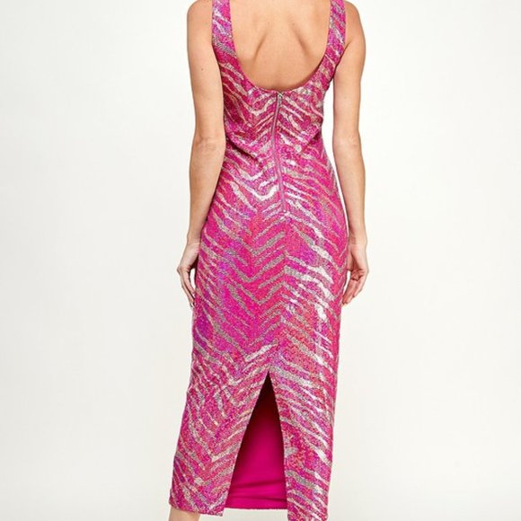 Pink Sequin Dress- 1 LEFT❗️ - Picture 4 of 11
